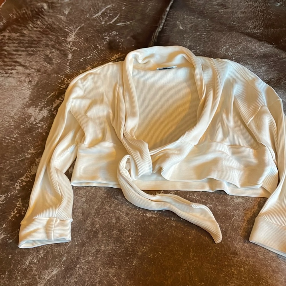 Anthropologie Saturday Sunday cream soft jacket/sweater. Ribbed. Small